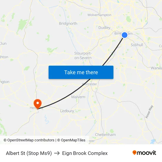 Albert Street to Eign Brook Complex map