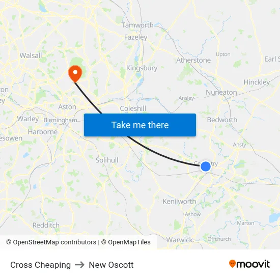Cross Cheaping to New Oscott map