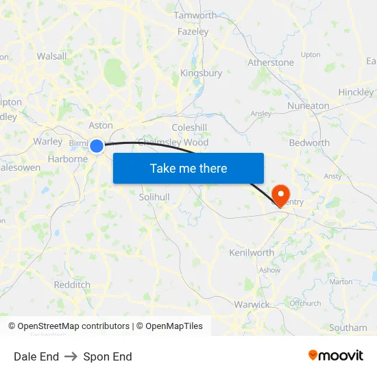 Dale End to Spon End map