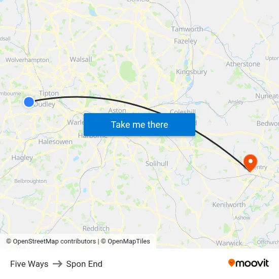 Five Ways to Spon End map
