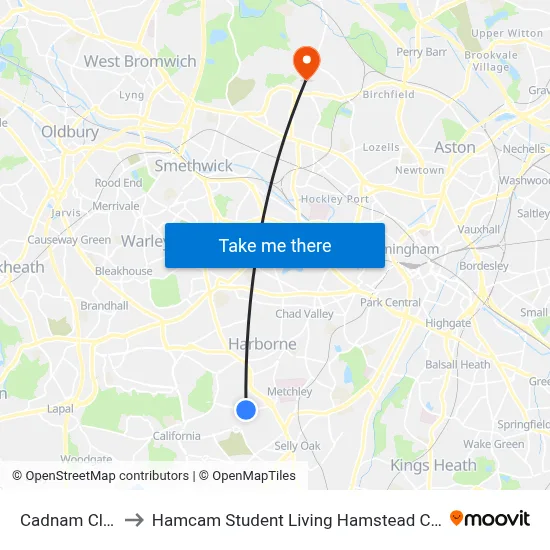 Cadnam Close to Hamcam Student Living Hamstead Campus map