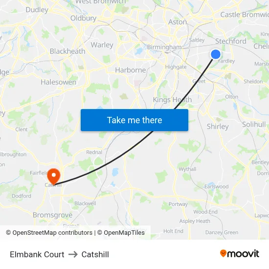 Elmbank Court to Catshill map