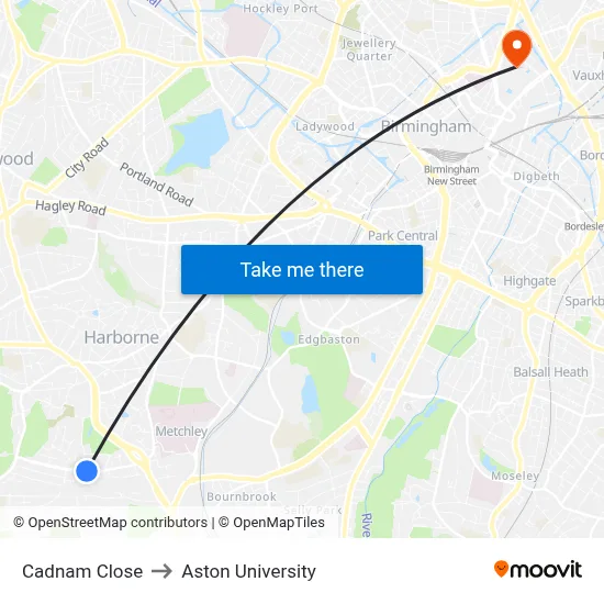 Cadnam Close to Aston University map