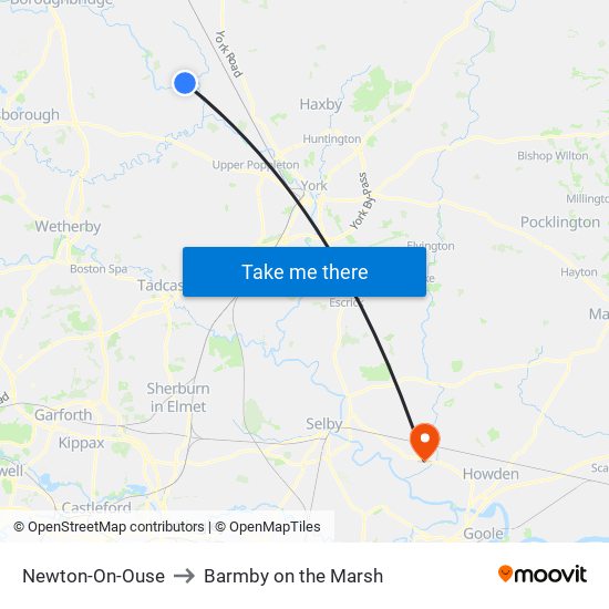 Newton-On-Ouse to Barmby on the Marsh map