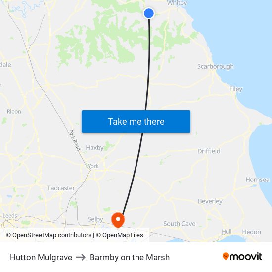 Hutton Mulgrave to Barmby on the Marsh map