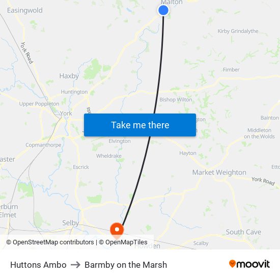 Huttons Ambo to Barmby on the Marsh map