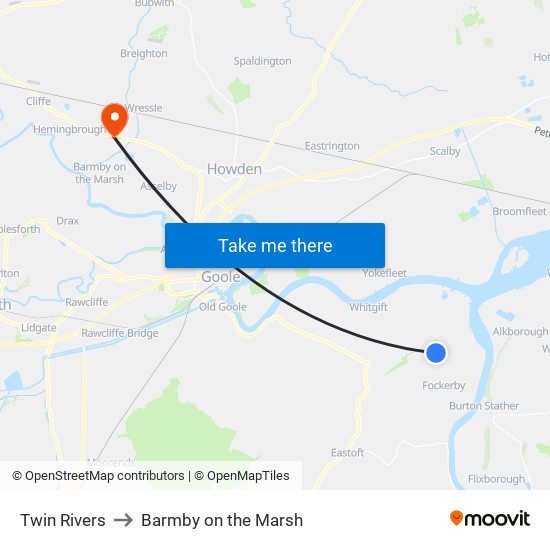 Twin Rivers to Barmby on the Marsh map