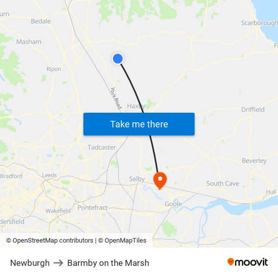 Newburgh to Barmby on the Marsh map