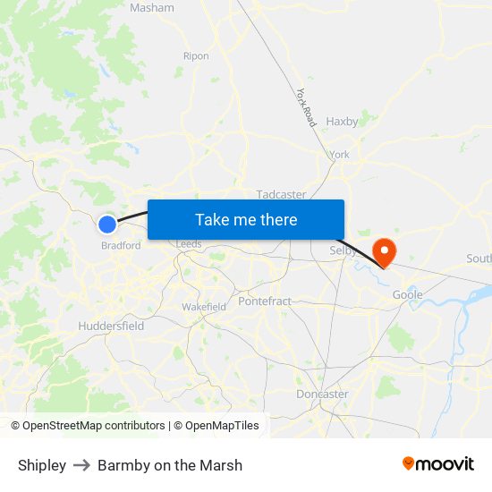 Shipley to Barmby on the Marsh map