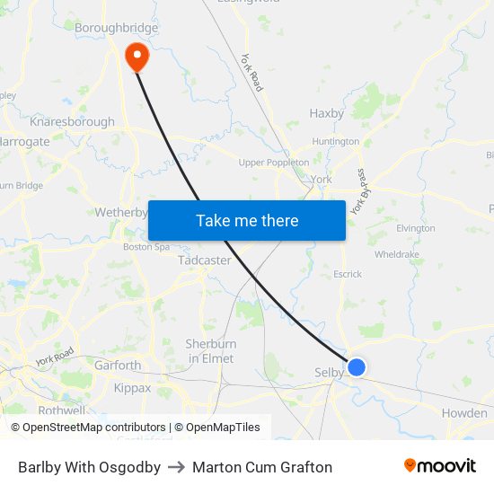 Barlby With Osgodby to Marton Cum Grafton map