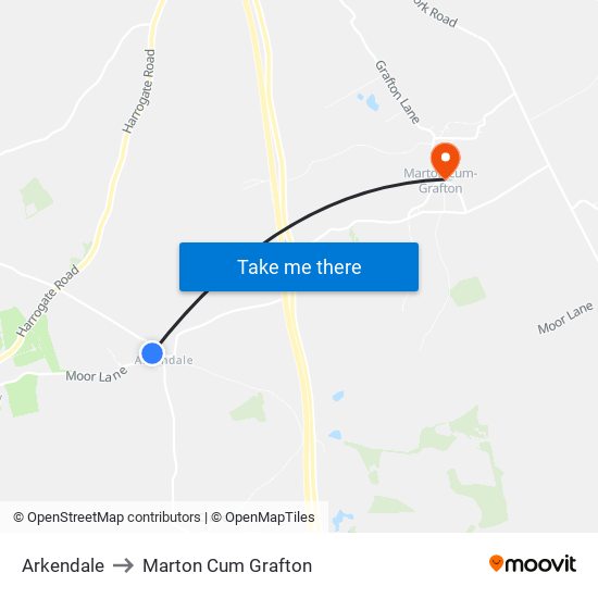 Arkendale to Marton Cum Grafton map