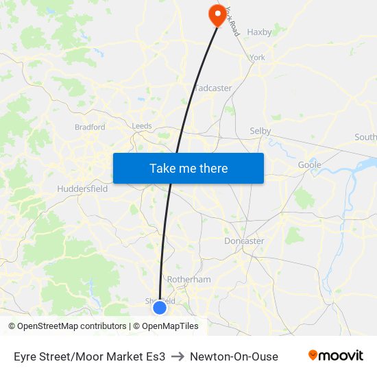 Eyre Street/Moor Market Es3 to Newton-On-Ouse map