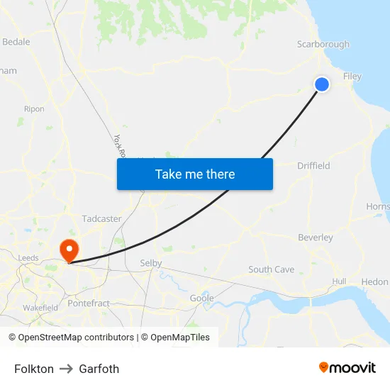 Folkton to Garfoth map