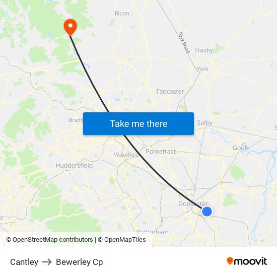 Cantley to Bewerley Cp map