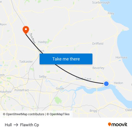 Hull to Flawith Cp map