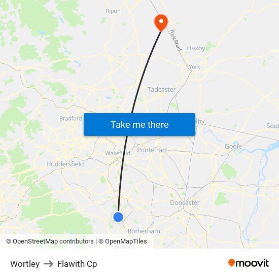 Wortley to Flawith Cp map