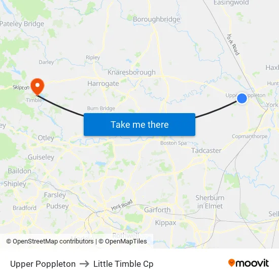 Upper Poppleton to Little Timble Cp map