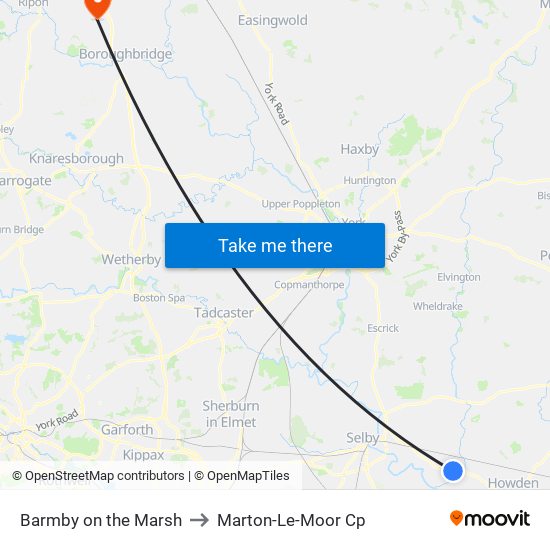 Barmby on the Marsh to Marton-Le-Moor Cp map