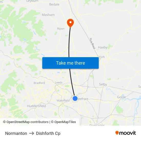 Normanton to Dishforth Cp map