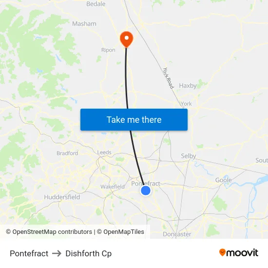 Pontefract to Dishforth Cp map