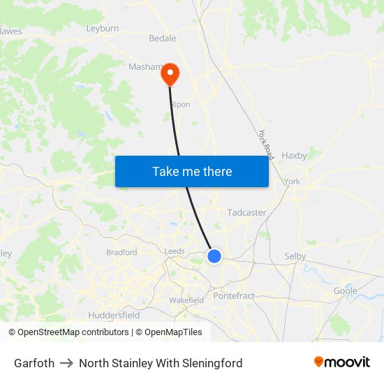 Garfoth to North Stainley With Sleningford map