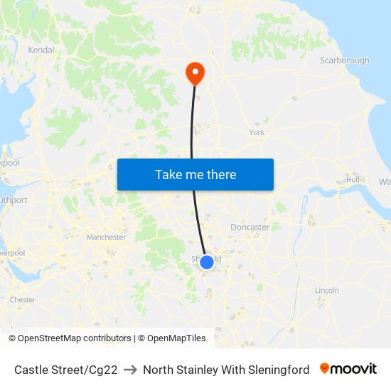 Castle Street/Cg22 to North Stainley With Sleningford map