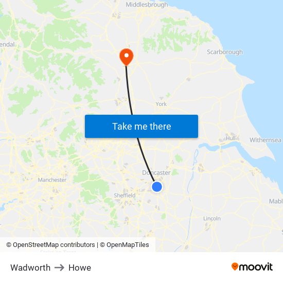 Wadworth to Howe map