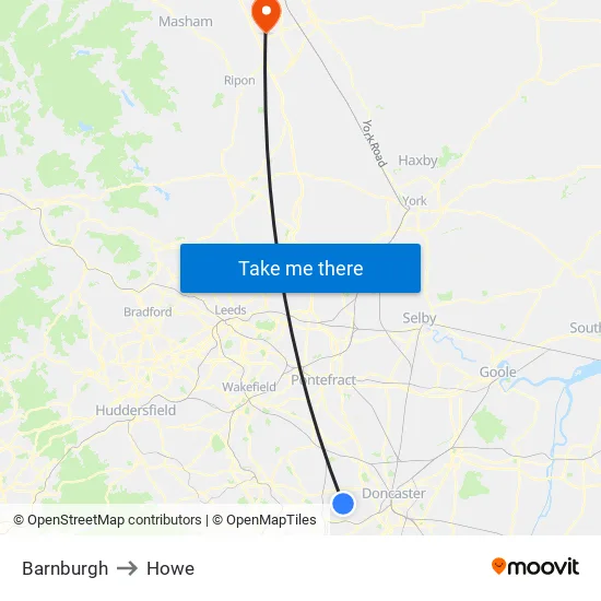 Barnburgh to Howe map