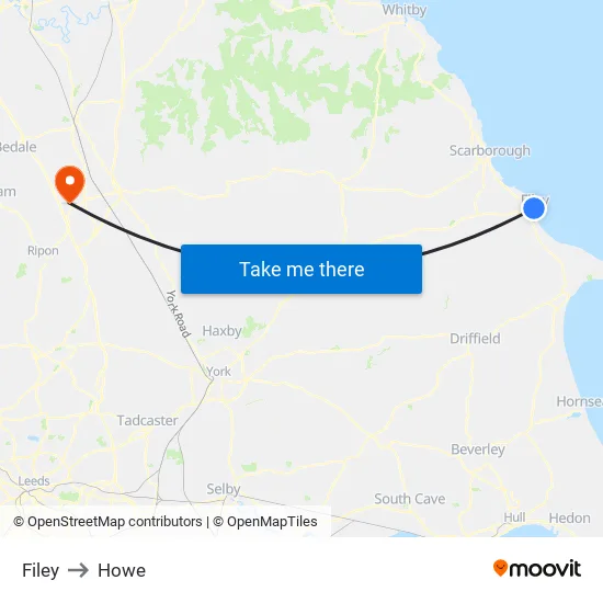 Filey to Howe map