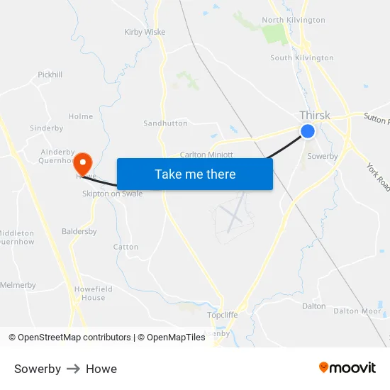 Sowerby to Howe map