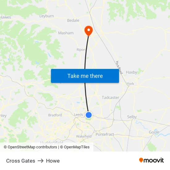 Cross Gates to Howe map