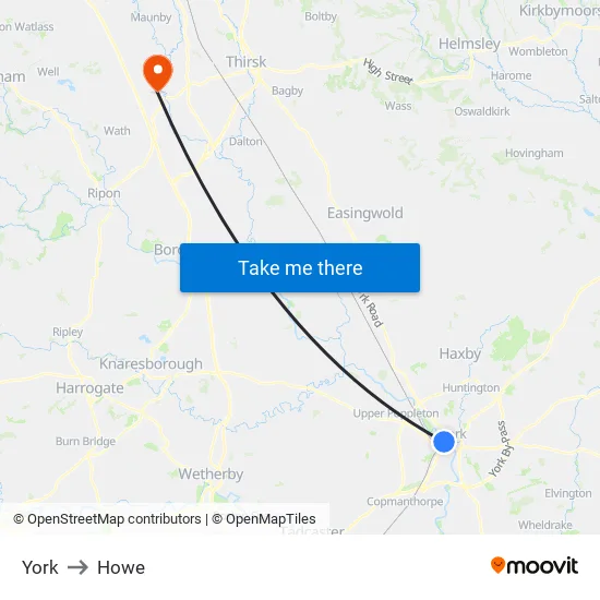 York to Howe map