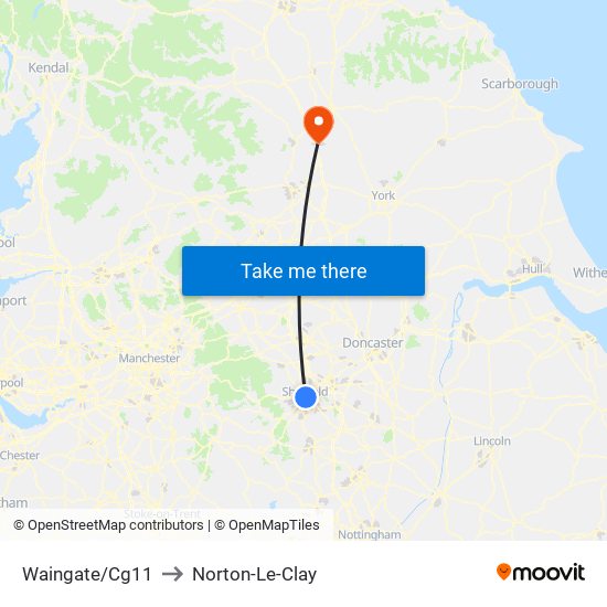 Waingate/Cg11 to Norton-Le-Clay map