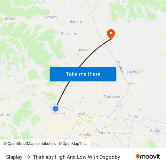 Shipley to Thirkleby High And Low With Osgodby map
