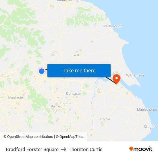 Bradford Forster Square to Thornton Curtis map
