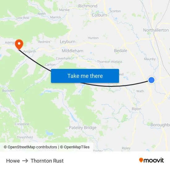 Howe to Thornton Rust map