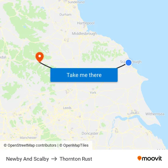 Newby And Scalby to Thornton Rust map