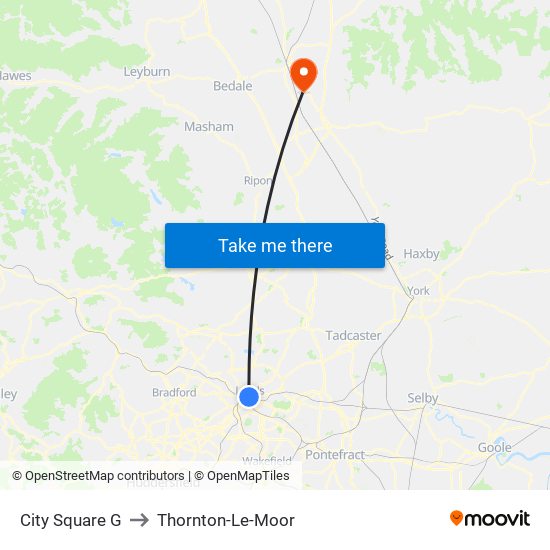 City Square G to Thornton-Le-Moor map