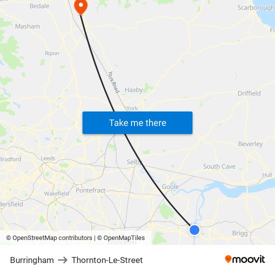 Burringham to Thornton-Le-Street map