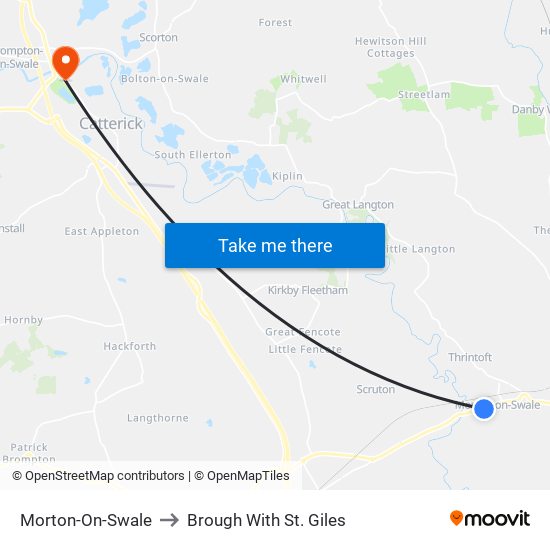 Morton-On-Swale to Brough With St. Giles map