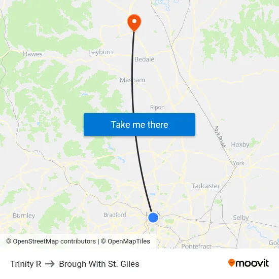 Trinity R to Brough With St. Giles map