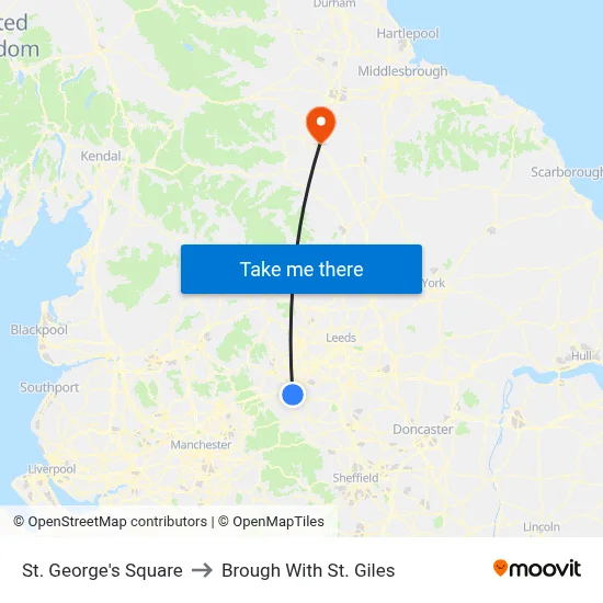 St. George's Square to Brough With St. Giles map