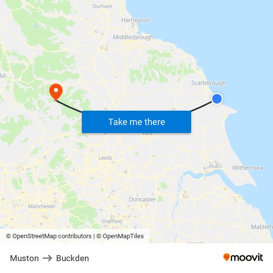 Muston to Buckden map