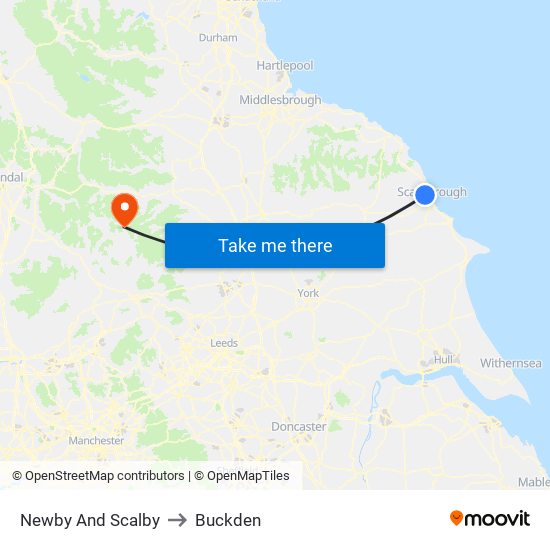 Newby And Scalby to Buckden map