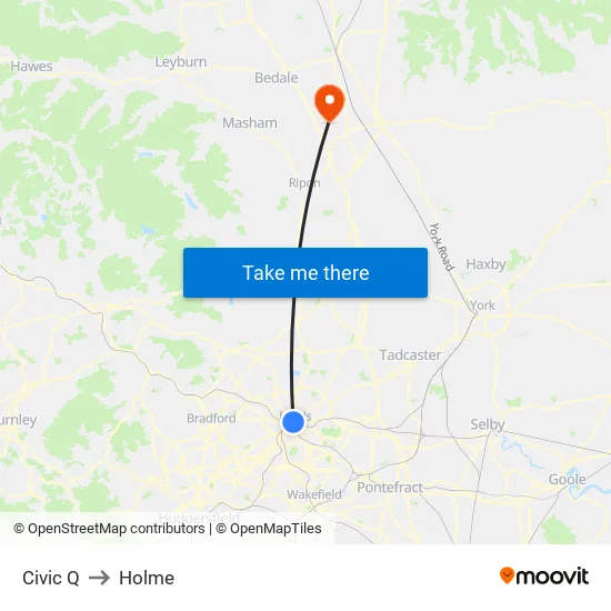 Civic Q to Holme map