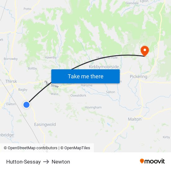 Hutton-Sessay to Newton map