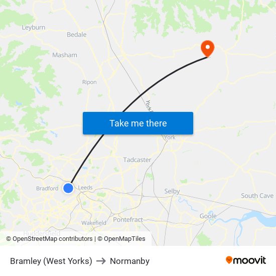 Bramley (West Yorks) to Normanby map