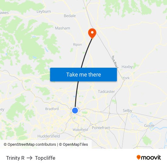 Trinity R to Topcliffe map