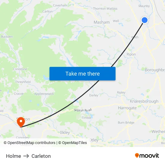 Holme to Carleton map