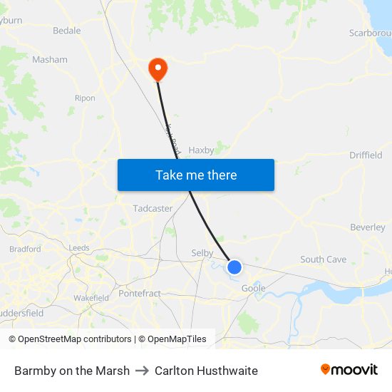 Barmby on the Marsh to Carlton Husthwaite map